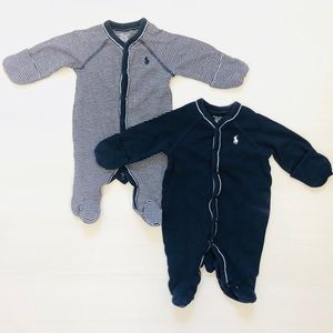 Set of 2 Ralph Lauren footed onesies